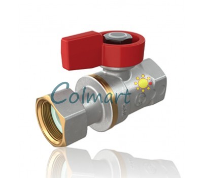 Кран шаровый с накидной гайкой прямой Giacomini 1/2" (ВР)