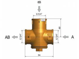 Трехходовой клапан Regulus TSV5B 1*1/4" DN32 55°C