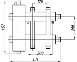 Коллектор с гидрострелкой Termojet КГС22ВН.125(200)