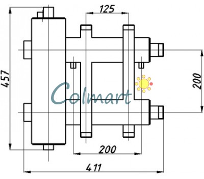 Коллектор с гидрострелкой Termojet КГС22ВН.125(200)