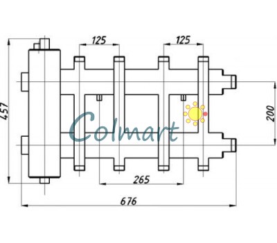 Коллектор с гидрострелкой Termojet КГС42ВН.125(200)