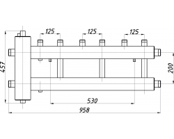 Коллектор с гидрострелкой Termojet КГС32В.125(200)