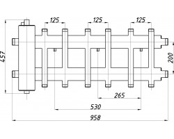 Коллектор с гидрострелкой Termojet КГС62ВН.125(200)