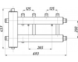 Коллектор с гидрострелкой Termojet КГС22В.125(200)
