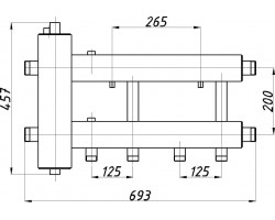 Коллектор с гидрострелкой Termojet КГС22Н.125(200)
