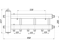 Коллектор с гидрострелкой Termojet КГС32Н.125(200)