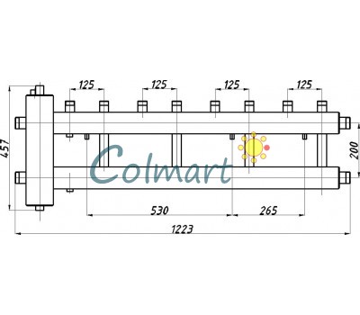 Коллектор с гидрострелкой Termojet КГС42В.125(200) в изоляции