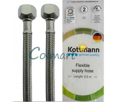 Шланг в нержавеющей оплетке для воды Kottmann 1/2  120 см